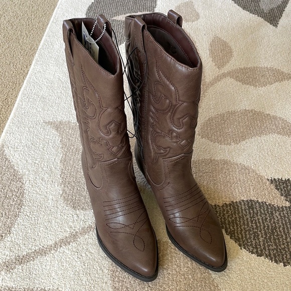 Womens SODA Mid-calf Western Boots - Picture 9 of 9